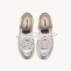 ZAPATILLAS BAJAS MEDALIST SUPER VINTAGE EN PIEL METALIZADA TONO PLATEADO ZAPATILLAS BAJAS MEDALIST SUPER VINTAGE EN PIEL METALIZADA TONO PLATEADO