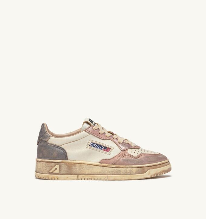 ZAPATILLAS BAJAS MEDALIST SUPER VINTAGE EN PIEL ROSA BLANCA Y PIZARRA ZAPATILLAS BAJAS MEDALIST SUPER VINTAGE EN PIEL ROSA BLANCA Y PIZARRA