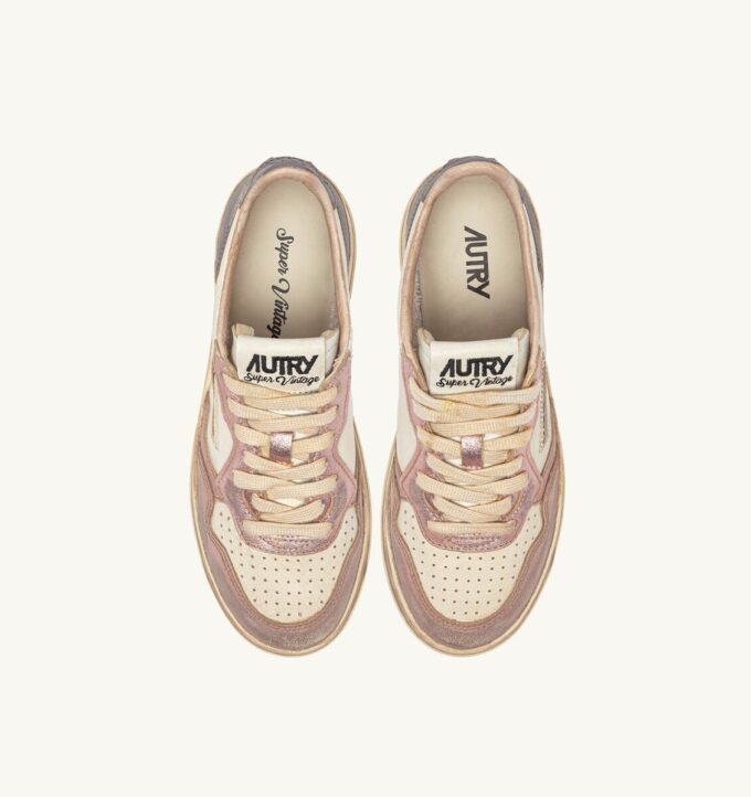 ZAPATILLAS BAJAS MEDALIST SUPER VINTAGE EN PIEL ROSA BLANCA Y PIZARRA ZAPATILLAS BAJAS MEDALIST SUPER VINTAGE EN PIEL ROSA BLANCA Y PIZARRA