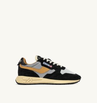 ZAPATILLAS BAJAS REELWIND DE ANTE NEGRO Y NYLON REFLECTANTE