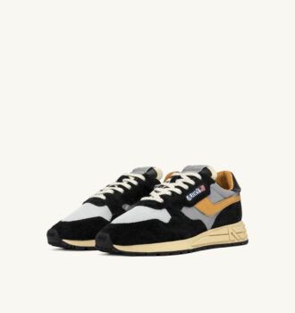 ZAPATILLAS BAJAS REELWIND DE ANTE NEGRO Y NYLON REFLECTANTE