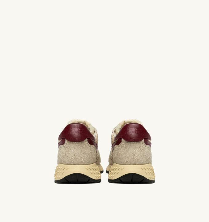 ZAPATILLAS BAJAS REELWIND DE NYLON, ANTE Y CUERO, COLOR CRUDO Y VINO RUBÍ ZAPATILLAS BAJAS REELWIND DE NYLON, ANTE Y CUERO, COLOR CRUDO Y VINO RUBÍ