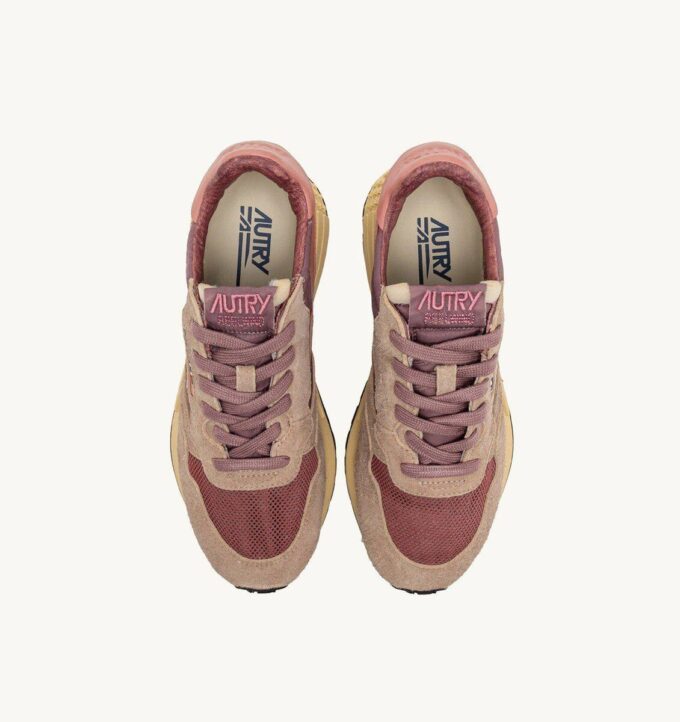 ZAPATILLAS BAJAS REELWIND DE NYLON, ANTE Y CUERO, COLOR ROSA Y ARENA DEL DESIERTO ZAPATILLAS BAJAS REELWIND DE NYLON, ANTE Y CUERO, COLOR ROSA Y ARENA DEL DESIERTO