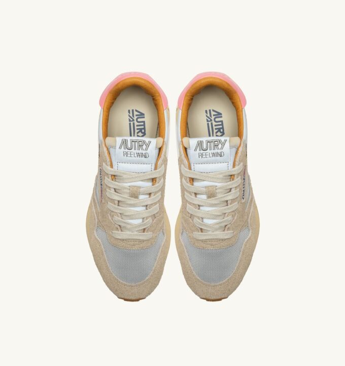 ZAPATILLAS BAJAS REELWIND DE NYLON REFLECTANTE PLATINO PLATEADO Y ANTE ZAPATILLAS BAJAS REELWIND DE NYLON REFLECTANTE PLATINO PLATEADO Y ANTE