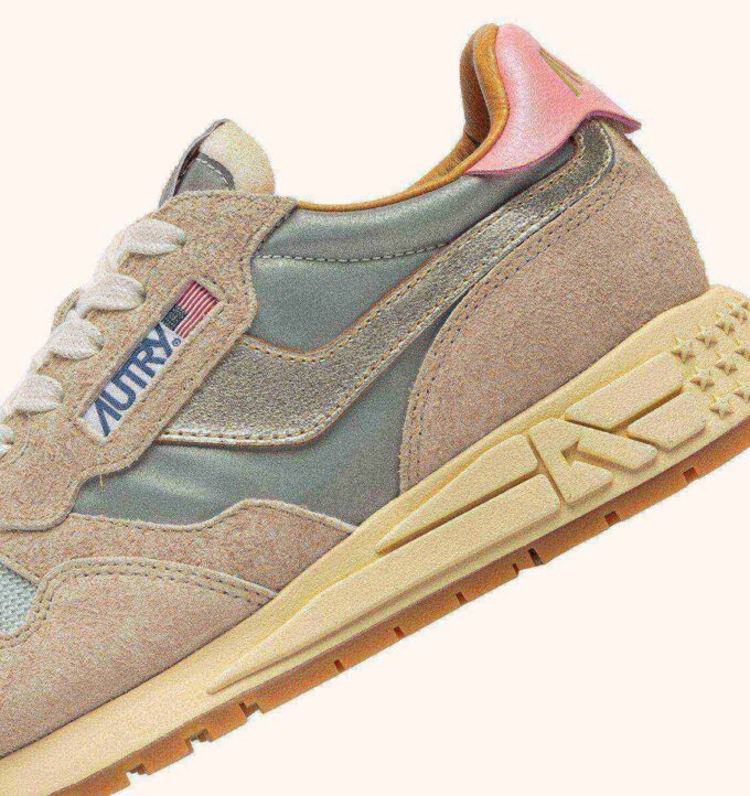 ZAPATILLAS BAJAS REELWIND DE NYLON REFLECTANTE PLATINO PLATEADO Y ANTE ZAPATILLAS BAJAS REELWIND DE NYLON REFLECTANTE PLATINO PLATEADO Y ANTE