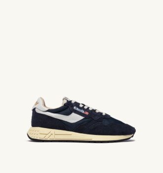 ZAPATILLAS BAJAS REELWIND DE NYLON Y ANTE AZUL ESPACIAL Y BLANCO
