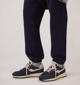 ZAPATILLAS BAJAS REELWIND DE NYLON Y ANTE AZUL ESPACIAL Y BLANCO