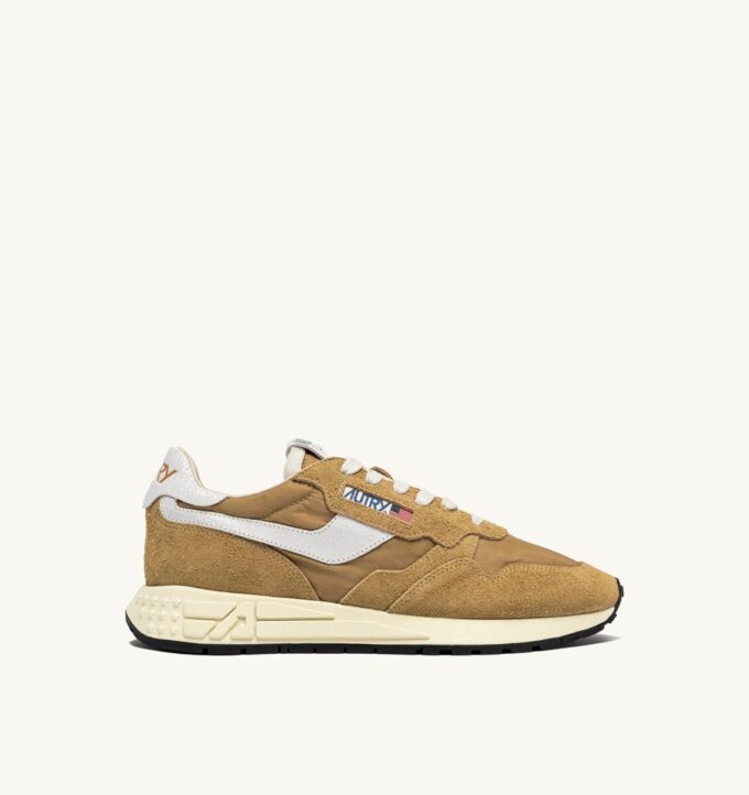 ZAPATILLAS BAJAS REELWIND DE NYLON Y ANTE MOSTAZA Y BLANCO ZAPATILLAS BAJAS REELWIND DE NYLON Y ANTE MOSTAZA Y BLANCO