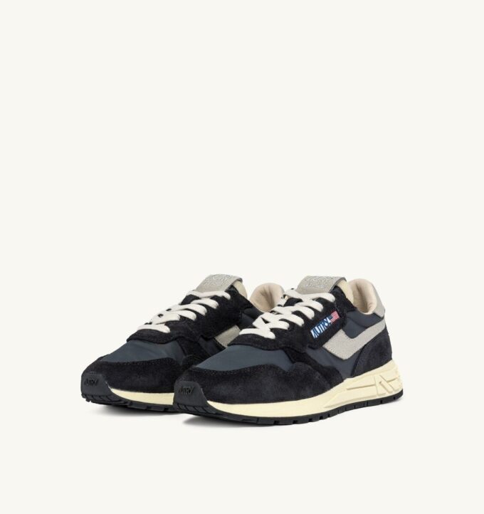 ZAPATILLAS BAJAS REELWIND DE NYLON Y ANTE NEGROS