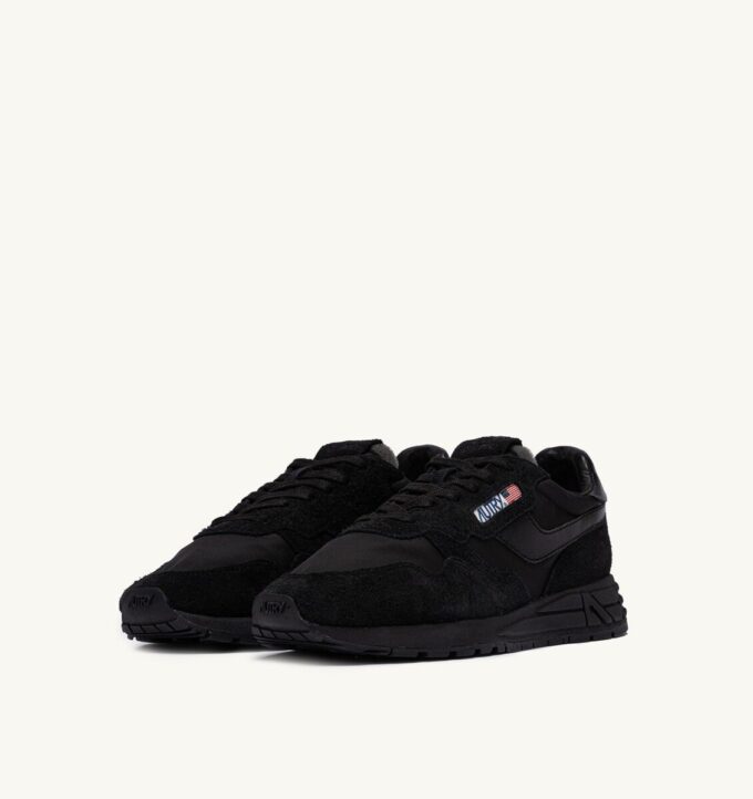 ZAPATILLAS BAJAS REELWIND DE NYLON Y ANTE NEGROS ZAPATILLAS BAJAS REELWIND DE NYLON Y ANTE NEGROS