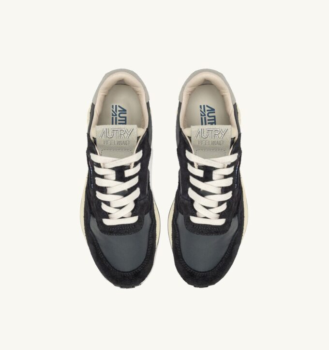 ZAPATILLAS BAJAS REELWIND DE NYLON Y ANTE NEGROS