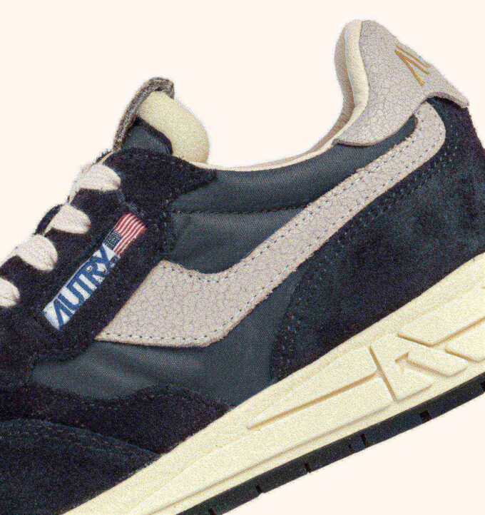 ZAPATILLAS BAJAS REELWIND DE NYLON Y ANTE NEGROS