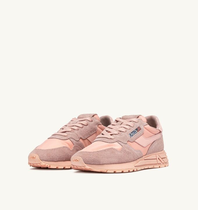 ZAPATILLAS BAJAS REELWIND DE NYLON Y ANTE ROSA CRIOLLO