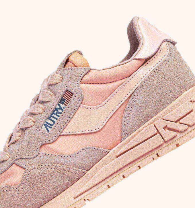 ZAPATILLAS BAJAS REELWIND DE NYLON Y ANTE ROSA CRIOLLO