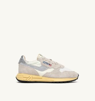 ZAPATILLAS BAJAS REELWIND EN ANTE Y NYLON BLANCOS Y PLATEADOS