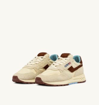 ZAPATILLAS BAJAS REELWIND EN ANTE Y NYLON COLOR NUEZ Y MARRÓN