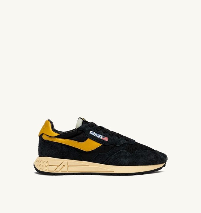 ZAPATILLAS BAJAS REELWIND EN NYLON, ANTE Y CUERO, COLOR AMARILLO Y NEGRO ZAPATILLAS BAJAS REELWIND EN NYLON, ANTE Y CUERO, COLOR AMARILLO Y NEGRO