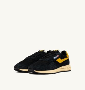 ZAPATILLAS BAJAS REELWIND EN NYLON, ANTE Y CUERO, COLOR AMARILLO Y NEGRO