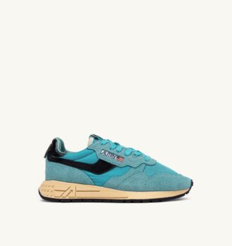 ZAPATILLAS BAJAS REELWIND EN NYLON, ANTE Y CUERO, COLOR CAPRI Y NEGRO