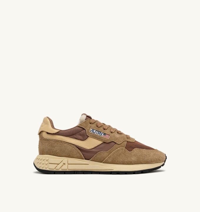 ZAPATILLAS BAJAS REELWIND EN NYLON, ANTE Y CUERO COLOR HIDE Y ARDILLA ZAPATILLAS BAJAS REELWIND EN NYLON, ANTE Y CUERO COLOR HIDE Y ARDILLA