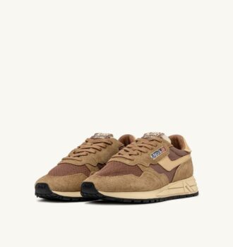 ZAPATILLAS BAJAS REELWIND EN NYLON, ANTE Y CUERO COLOR HIDE Y ARDILLA