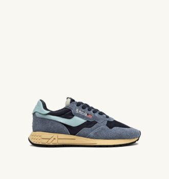 ZAPATILLAS BAJAS REELWIND EN NYLON, ANTE Y CUERO, COLOR ÍNDIGO Y SPELLBOUND