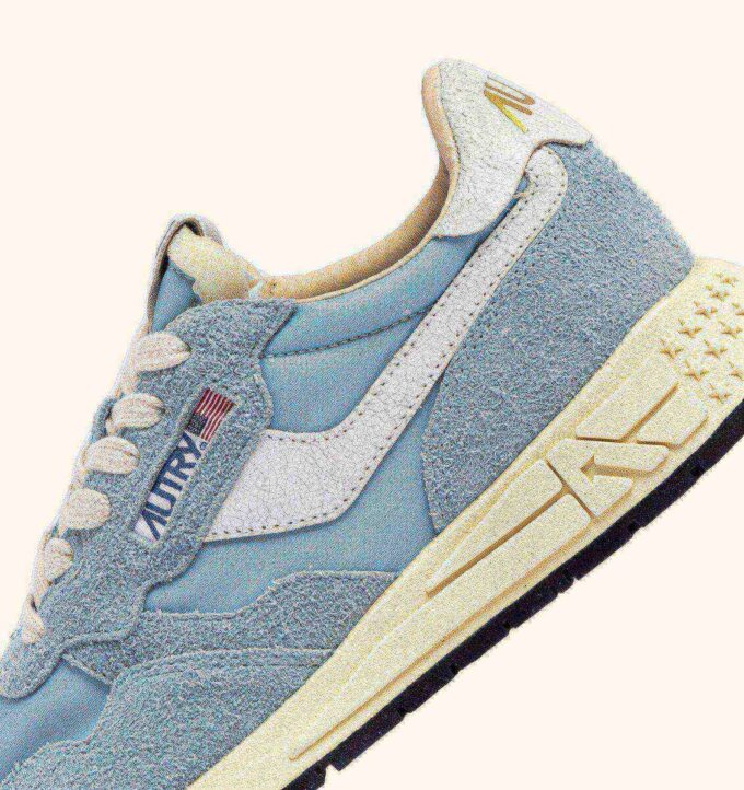 ZAPATILLAS BAJAS REELWIND EN NYLON Y ANTE AZUL CELESTIAL ZAPATILLAS BAJAS REELWIND EN NYLON Y ANTE AZUL CELESTIAL