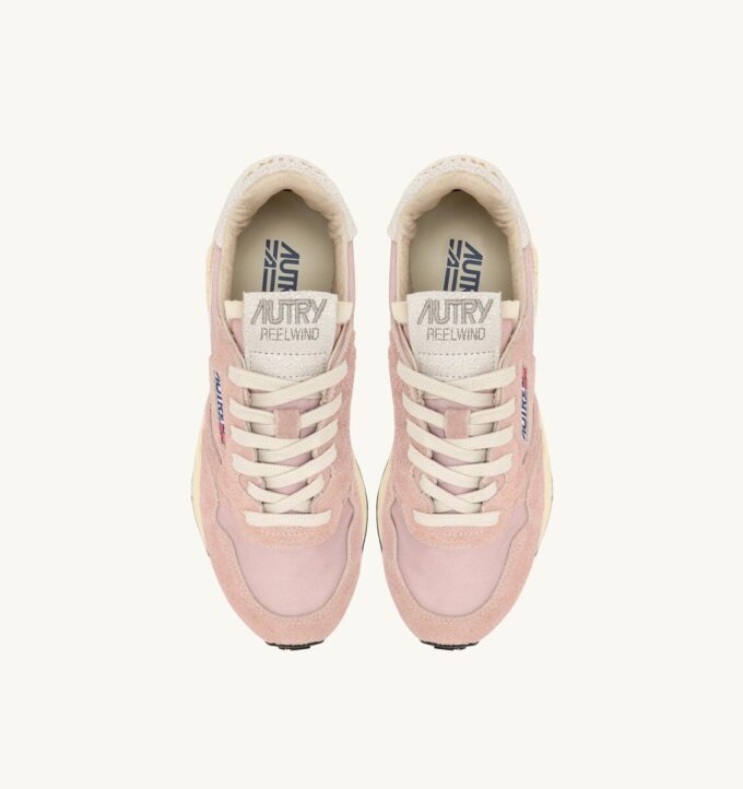 ZAPATILLAS BAJAS REELWIND EN NYLON Y ANTE BLANCO Y ROSA POLVO ZAPATILLAS BAJAS REELWIND EN NYLON Y ANTE BLANCO Y ROSA POLVO