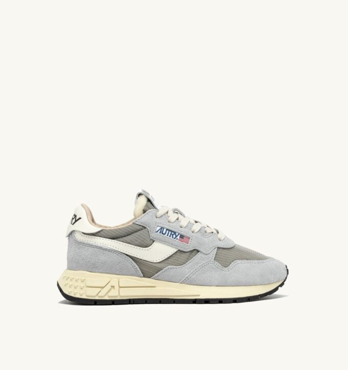 ZAPATILLAS BAJAS REELWIND EN NYLON Y ANTE GRIS IRIS Y MALVAVISCO ZAPATILLAS BAJAS REELWIND EN NYLON Y ANTE GRIS IRIS Y MALVAVISCO
