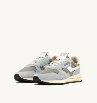 ZAPATILLAS BAJAS REELWIND EN NYLON Y ANTE GRIS IRIS Y MALVAVISCO