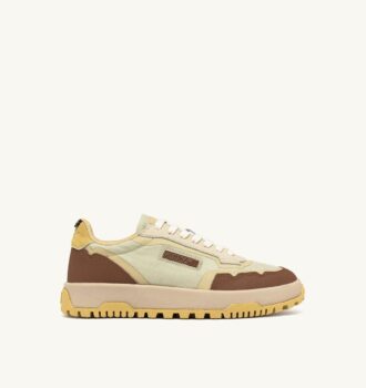 ZAPATILLAS BAJAS WILDPACE DE NYLON RIPSTOP Y CUERO COLOR NIEBLA Y ZORRO
