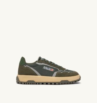 ZAPATILLAS BAJAS WILDPACE EN MALLA Y ANTE MILITAR Y SCHIO