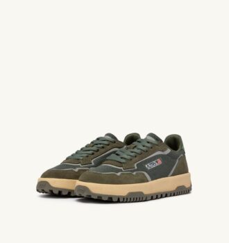 ZAPATILLAS BAJAS WILDPACE EN MALLA Y ANTE MILITAR Y SCHIO