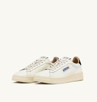 ZAPATILLAS DALLAS BAJAS DE PIEL BLANCA Y NEGRA