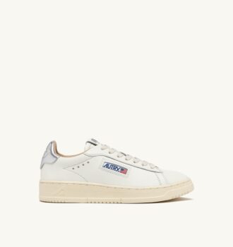 ZAPATILLAS DALLAS BAJAS DE PIEL BLANCA Y PLATEADA