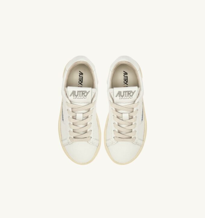 ZAPATILLAS DALLAS KIDS BAJAS DE PIEL BLANCA