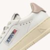 ZAPATILLAS DALLAS KIDS BAJAS DE PIEL BLANCA Y ROSA POLVO