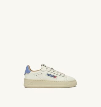 ZAPATILLAS DALLAS KIDS BAJAS EN PIEL COLOR MALVAVISCO Y AZUL DELLA ROBBIA