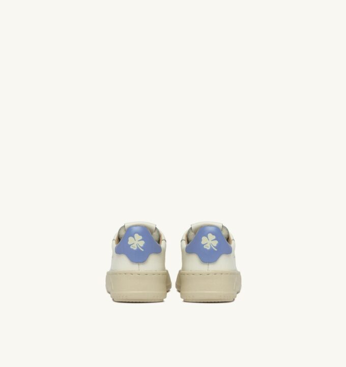 ZAPATILLAS DALLAS KIDS BAJAS EN PIEL COLOR MALVAVISCO Y AZUL DELLA ROBBIA
