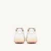 ZAPATILLAS DE GOLF BAJAS EN PIEL BLANCA Y CORAL