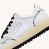 ZAPATILLAS DE GOLF BAJAS EN PIEL BLANCA Y NEGRA