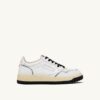 ZAPATILLAS DE GOLF BAJAS EN PIEL BLANCA Y NEGRA