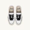 ZAPATILLAS DE GOLF BAJAS EN PIEL BLANCA Y NEGRA