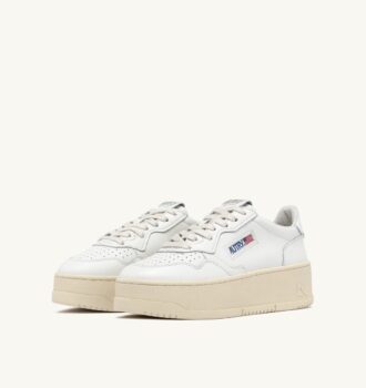 ZAPATILLAS DE PLATAFORMA MEDALIST EN PIEL BLANCA