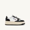 ZAPATILLAS DE PLATAFORMA MEDALIST EN PIEL BLANCA Y NEGRA