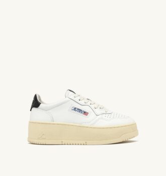 ZAPATILLAS DE PLATAFORMA MEDALIST EN PIEL BLANCA Y NEGRA