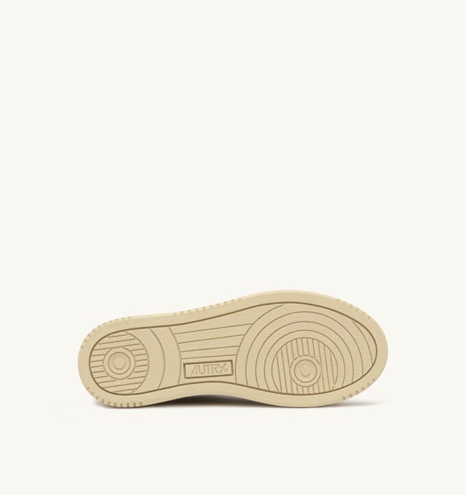 ZAPATILLAS DE PLATAFORMA MEDALIST EN PIEL BLANCA Y PLATEADA