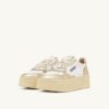 ZAPATILLAS DE PLATAFORMA MEDALIST EN PIEL BLANCA Y PLATINO