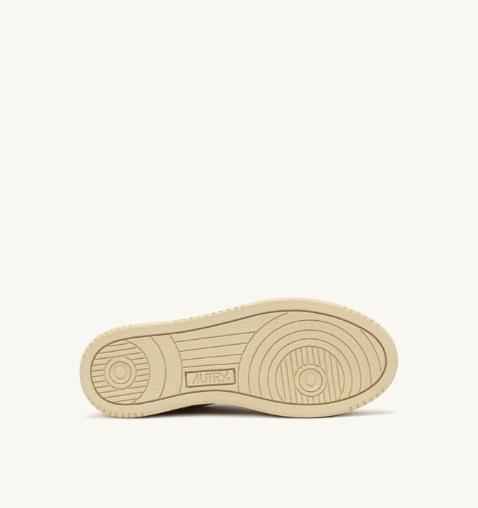 ZAPATILLAS DE PLATAFORMA MEDALIST EN PIEL BLANCA Y PLATINO