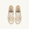 ZAPATILLAS DE PLATAFORMA MEDALIST EN PIEL BLANCA Y PLATINO